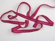 elastisches Band mit R�schenrand 1.5 cm, beere