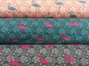 Jersey Flamingo Lace, pink auf t�rkis