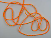 geflochtene Kordel 4 mm orange hellgr�n