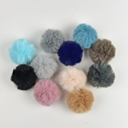 Kunstfellbommel Taschenanh�nger 6 cm, mittelgrau