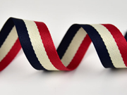 Gurtband Streifen 3 cm, navy cremewei� rot
