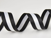 Gurtband Streifen 3 cm, schwarz wei� schwarz