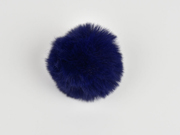 Kunstfellbommel Taschenanh�nger 6 cm, marineblau