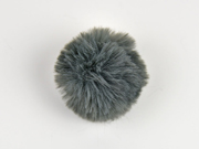 Kunstfellbommel Taschenanh�nger 6 cm, dunkelgrau