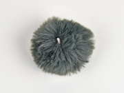 Kunstfellbommel Taschenanh�nger 6 cm, dunkelgrau