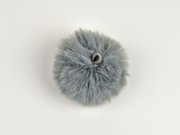 Kunstfellbommel Taschenanh�nger 6 cm, mittelgrau