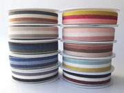 Webband Streifen 25 mm, grau wei� schwarz