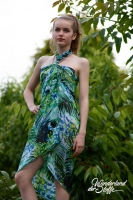 Chiffon Jungle Fever, gr�n/blau