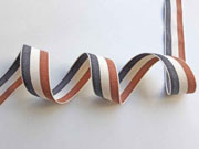 Webband Streifen 25 mm, braun natur anthrazit