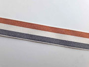 Webband Streifen 25 mm, braun natur anthrazit