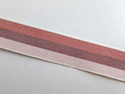 Webband Streifen 25 mm, rosa braun altrosa