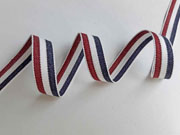 Webband Streifen 15 mm, dunkelrot wei� navy