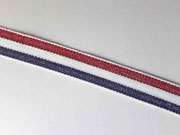 Webband Streifen 15 mm, dunkelrot wei� navy