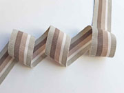 Ripsband Streifen 35 mm, taupe natur beige