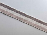Webband Streifen 15 mm, beige cremewei� taupe