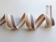 Webband Streifen 25 mm, beige natur taupe