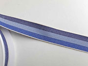 Webband Streifen 25 mm, blau hellblau dunkelblau
