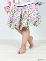 Baumwolle Blumen - rosa auf hellgelb