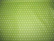 beschichteter Baumwollstoff Punkte 7mm, wei� hellgr�n