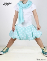 BW Punkte 2,2 cm - weiss auf hellmint