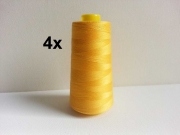 4 x 2743 m Overlock-Garn (3000 yds), dottergelb 505