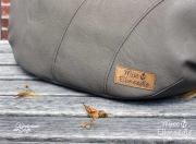 Vintage Lederimitat gepr�gte Optik,dunkeltaupe