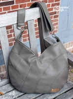 Vintage Lederimitat gepr�gte Optik,dunkeltaupe