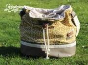 Vintage Lederimitat gepr�gte Optik,dunkeltaupe