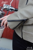 Vintage Lederimitat gepr�gte Optik,dunkeltaupe