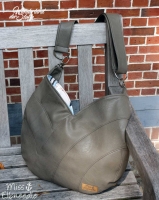 Vintage Lederimitat gepr�gte Optik,dunkeltaupe