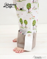 Baumwollstoff Rehe, B�ume & Hasen, wei�