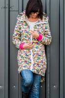 beschichtete BW Leona bunte Dreiecke, gruen