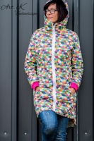 beschichtete BW Leona bunte Dreiecke, gruen