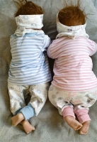 Jersey Streifen, hellblau wei�