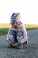 angerauter Sweat Melange - rosa