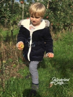 Feincord uni - dunkelblau