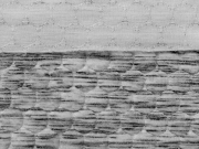 RESTST�CK 50 cm Jacquard Jersey erhabene Kreise-wei�/grau meliert