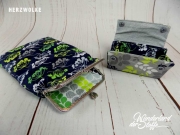 Baumwolle Camelot Green with Envy Blumen navy/gr�n