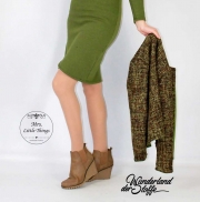 RESTST�CK 90cm Boucle franz�sischer Stil, senfgelb/braun