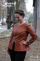 Vintage Lederimitat gepr�gte Optik, rostbraun