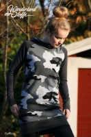 angerauter Sweat Camouflage, grau