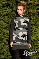 angerauter Sweat Camouflage, grau