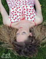 RESTST�CK 30 cm Jersey Kirschen, rot auf weiss