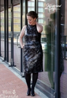 Elastischer Paillettenjersey Schlangenmuster