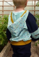 Sweat Stoff angeraut uni, dunkelblau