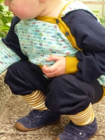 Sweat Stoff angeraut uni, dunkelblau