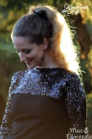 transparenter Paillettenstoff, schwarz