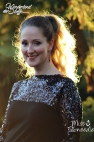 transparenter Paillettenstoff, schwarz