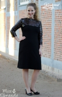 transparenter Paillettenstoff, schwarz