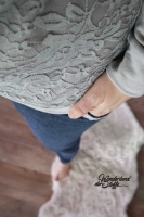 angerauter Sweatstoff, hellgrau